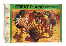 Milton Bradley Great Plains Jigsaw Puzzle 4488-1 Buffalo Dance 1973 500pc New