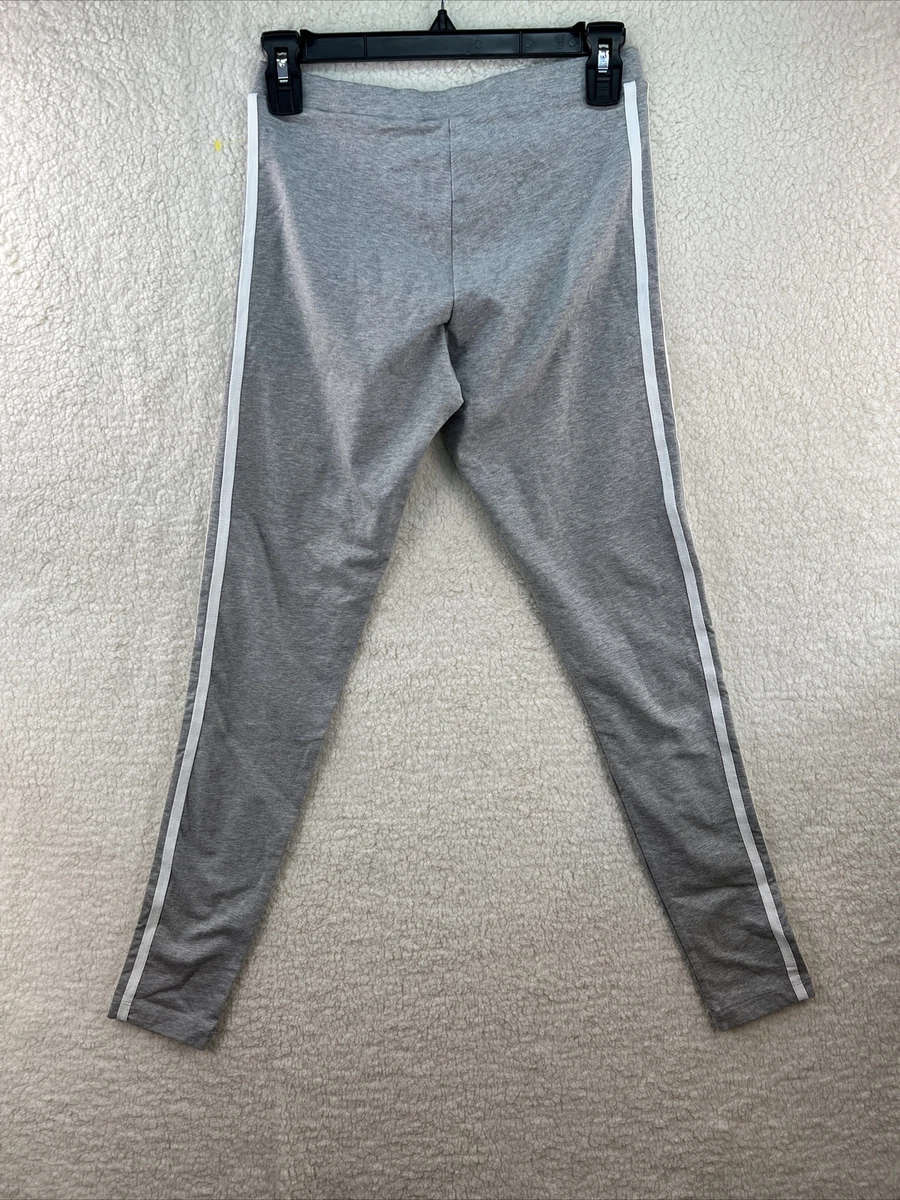 Adidas Originals 3 Stripes Embroidery Womens Leggings Heather Gray