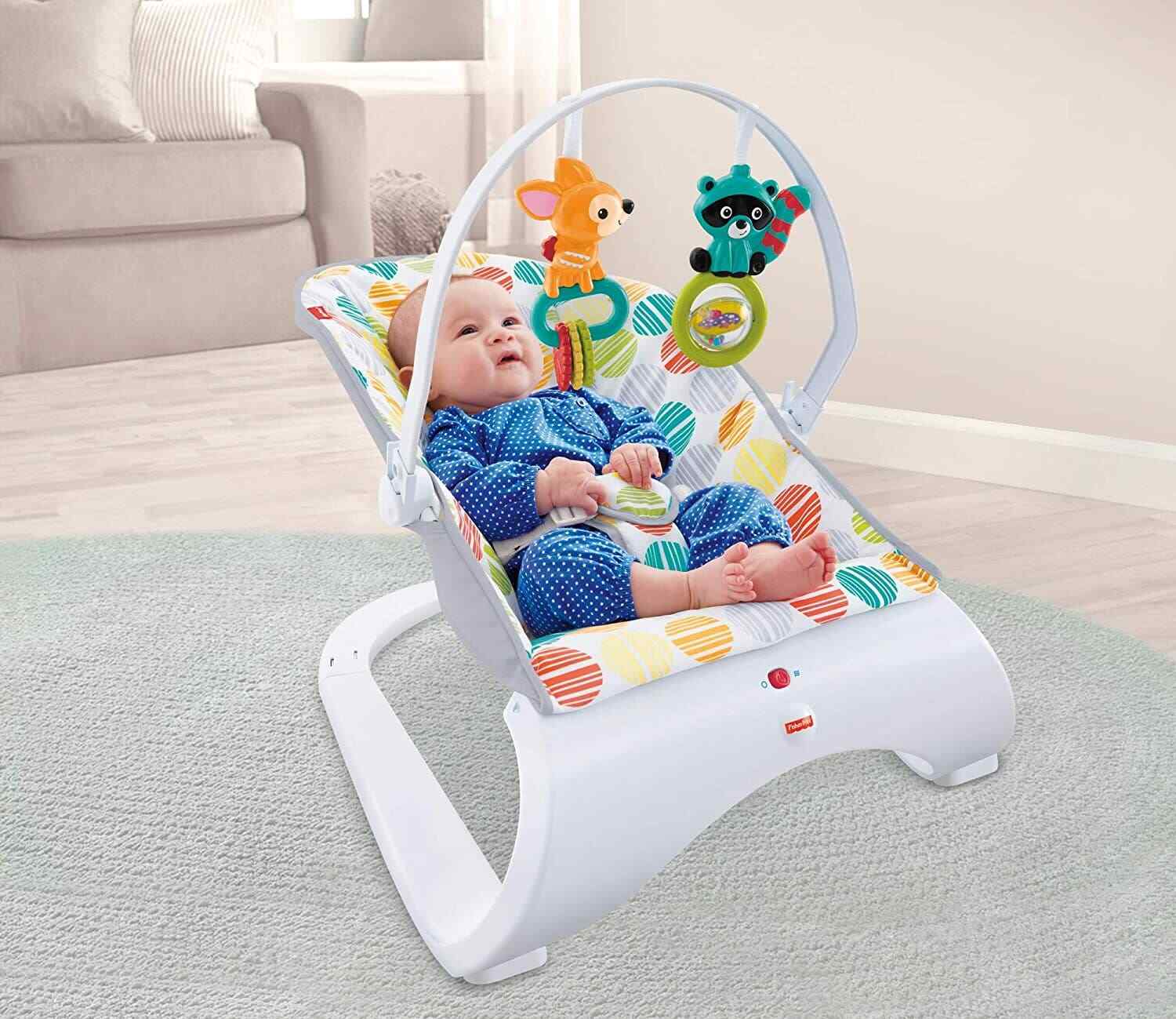 rainforest friends comfort curve bouncer