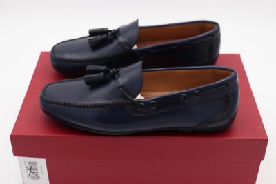 【関税&送料込】Salvatore Ferragamo Midnight Blue Leather Re Amazon.com | Salvatore Ferragamo Remar Mens Blue Leather