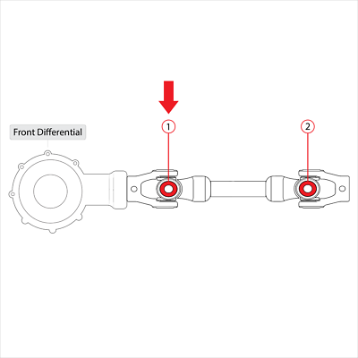 Giunto Cardanico (U-Joint) Per Arctic Cat 650 H1 4X4 (2005-2011) - Ricambio Anteriore, Caltric, Garanzia 90 Giorni
