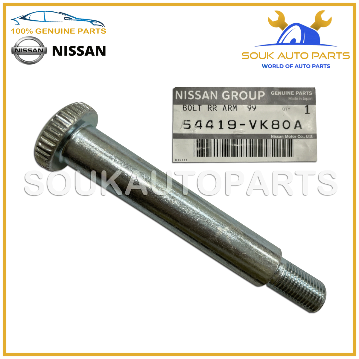 54419-VK80A Genuine FR SUSPENSION LOWER SHAFT PIN OEM Nissan
