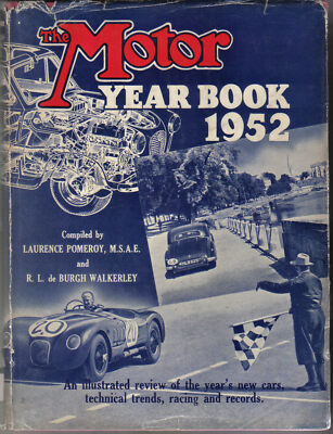 Motor Year Book 1952 annual giving new cars, technical trends, racing & records