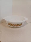 Vtg Anchor Hocking 1.5 Quart 437 Oval Casserole Dish Vegetable Pattern No Lid