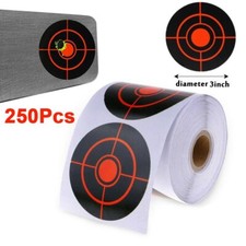 250Pcs Splatter Target Stickers Roll 3" Adhesive Reactive Targets Paper Shooting