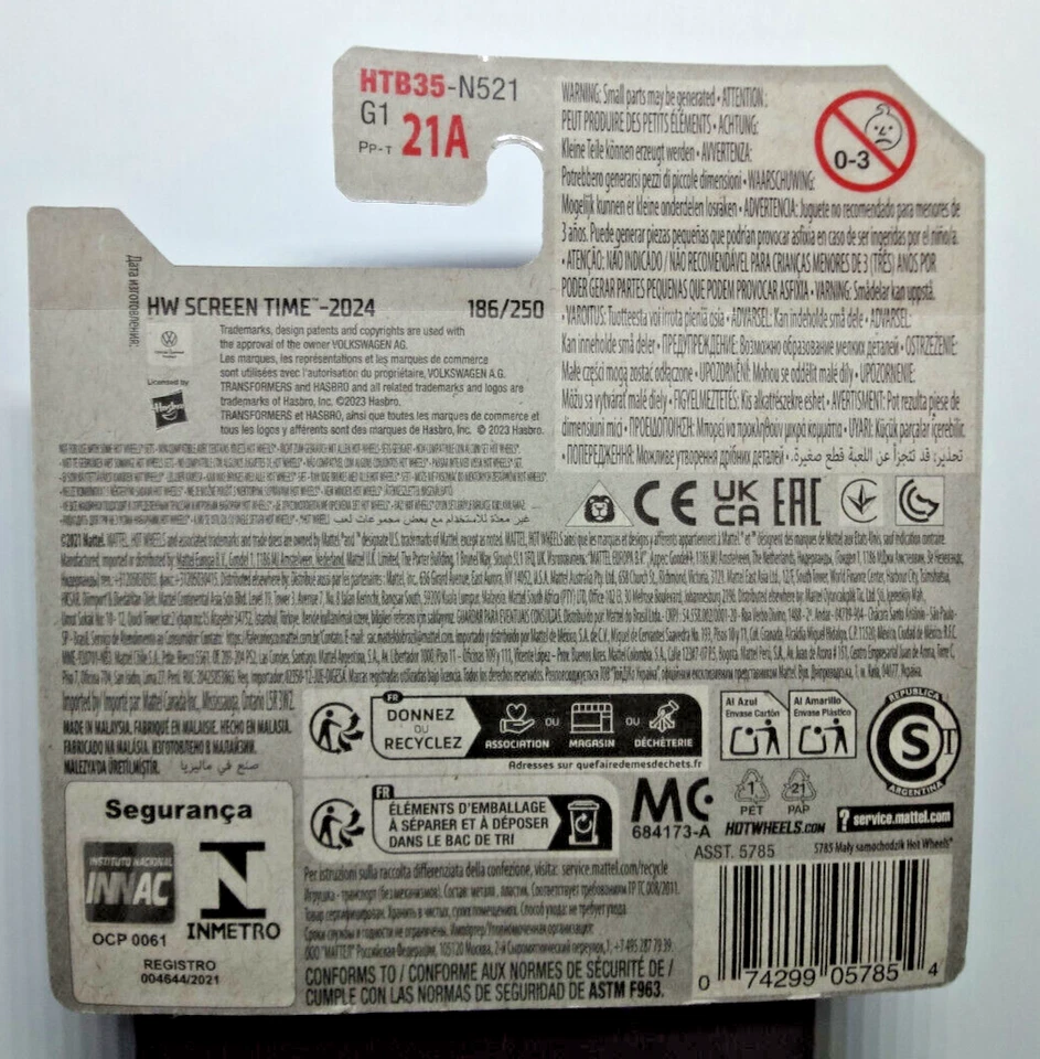 Hot Wheels - Bumblebee - Transformers - Yellow - Hw Screen Time 2024 - HTB35 - Image 3 of 3