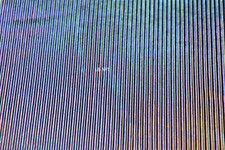 3" x 3" SHEET OF IRIDIZED REED TEXTURE ON BLACK BULLSEYE 3mm THICK GLASS 90 COE