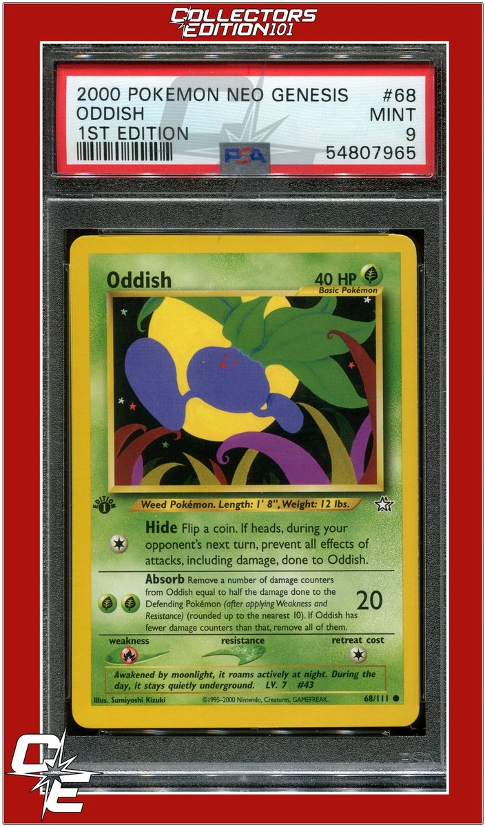 Neo Genesis 68 Oddish 1st Edition PSA 9 | eBay