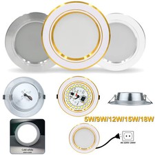 5w 9w 12w 15w 18w Led Downlight Spotlight Round 230v Ceiling Lamp Recessed 6500k