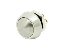 MS12D ATI 12mm 1/2" Stainless Steel Momentary Push Button Switch Screw Terminals