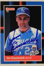 Jim Eisenreich Royals 1988 Donruss #343 Autographed Signed Card 