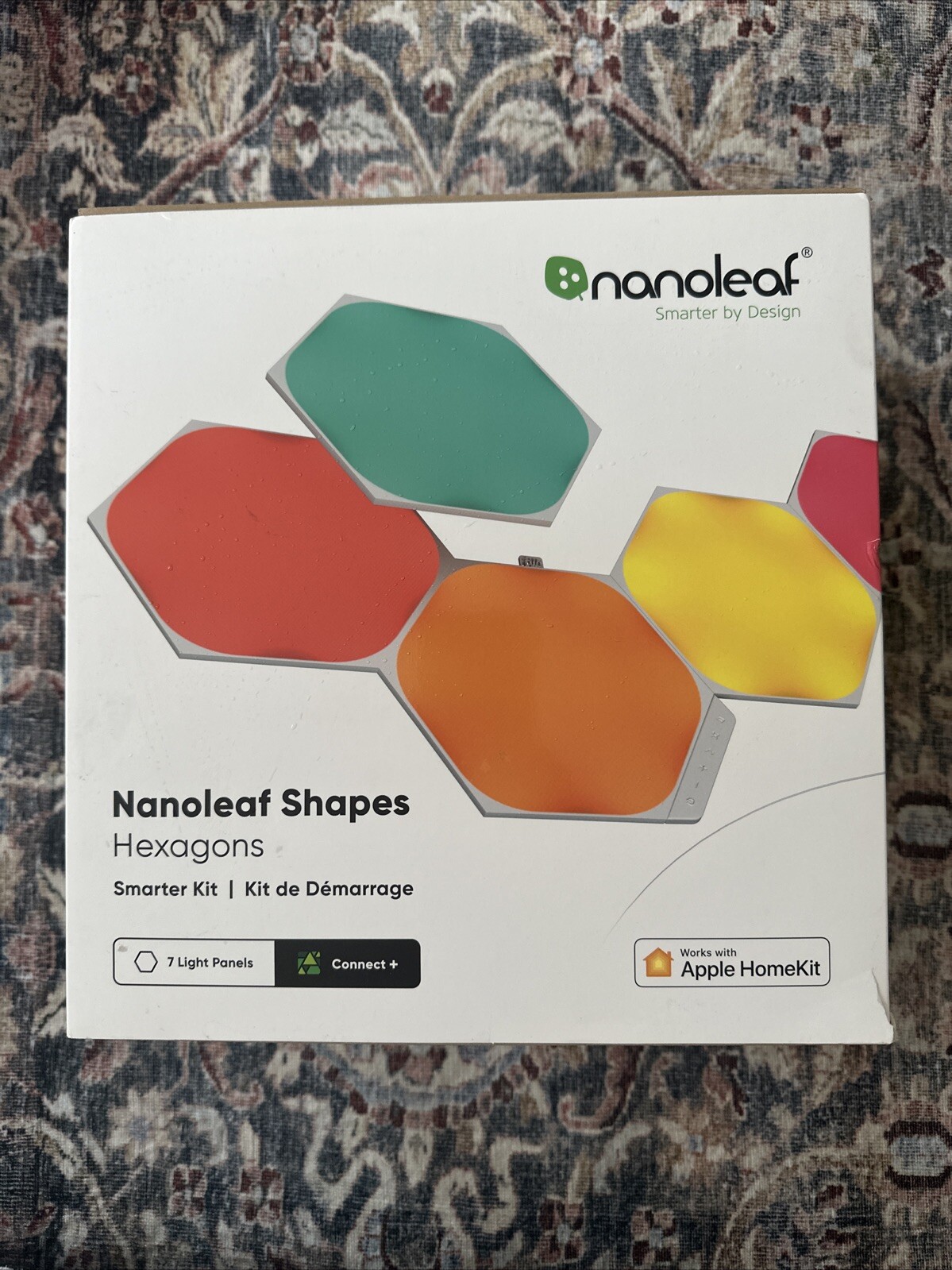 Nanoleaf Shapes 7 Hexagons Smarter Kit Multicolor Hexagon Wall Light Panels WiFi