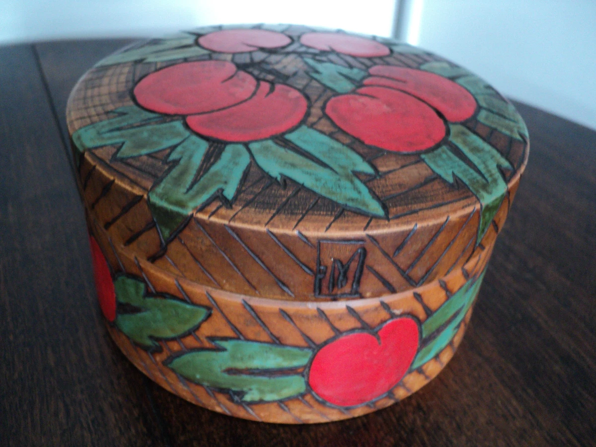 Boîte Artisanale En Bois Peinte à La Main – Collection – Motif Dos D'âne