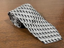 The Mens and Boys Store Tie - Black and Silver - 100% Italian Silk - Made in USA