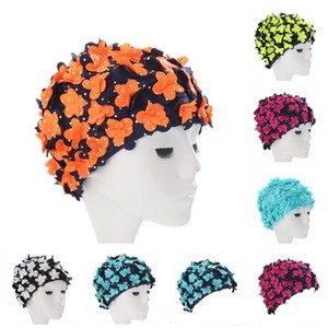 floral swimming cap