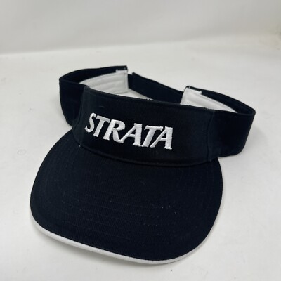 Black Top Flite Strata Golf Visor Hat Adjustable Strapback Vintage? Halloween?