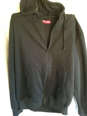 Kapuzenjacke mit Reißverschluß, schwarz Gr. S, neu, Spitzenqualität Hanes Beefy