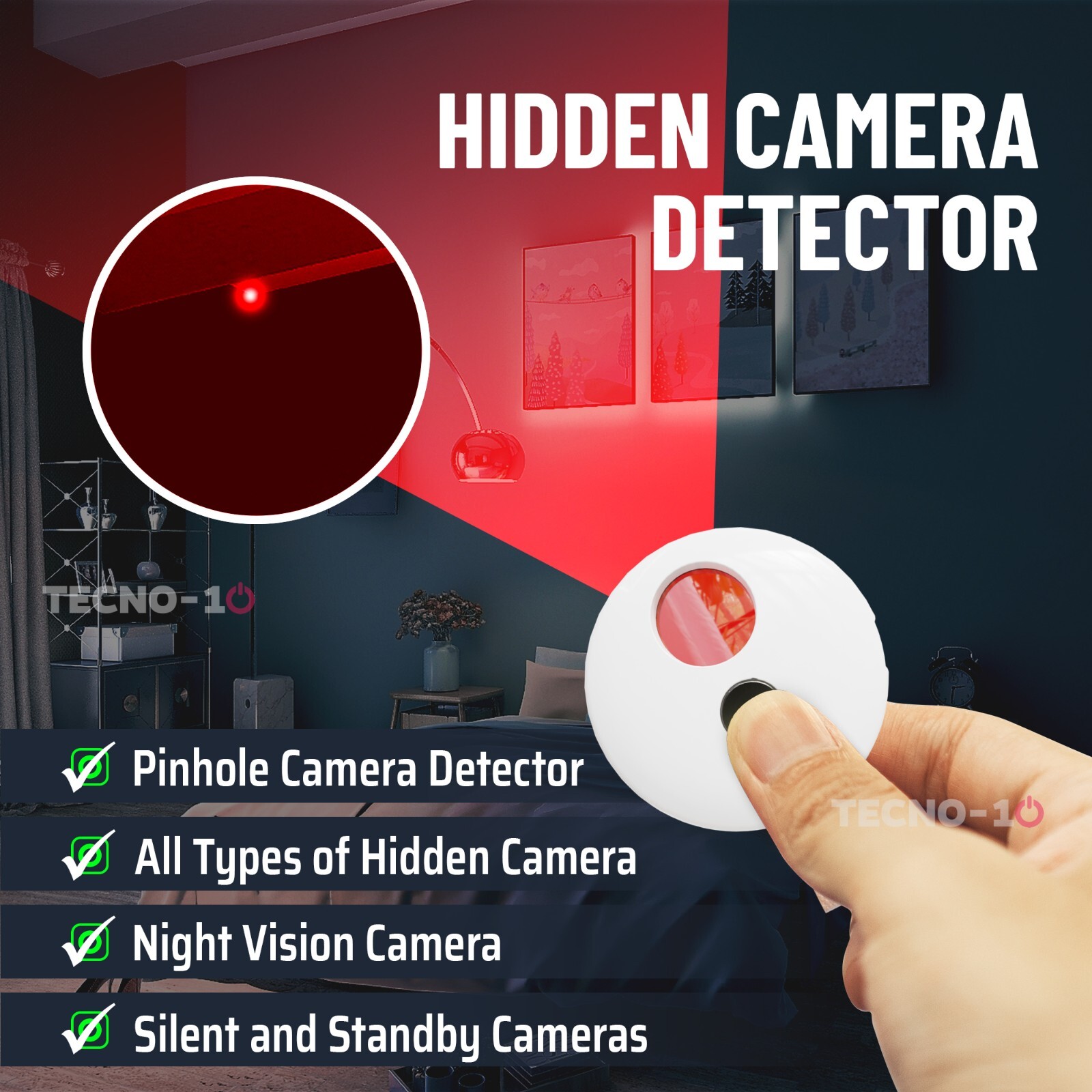 Hidden Camera Detectors, Anti-Spy Camera Detector Detects All