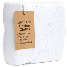 White 100% Cotton Lint Free Industrial Garage Cleaning Rags Wipers Wiping Cloths