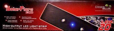 Deep Blue SolarFlare Eco LED Aquarium Strip Light  20 inch  9.5 WATTS