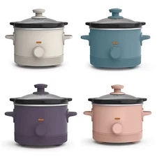 bella 1.5 Qt Slow Cooker with 3 Heat Manual Control Ceramic Nonstick CoatingCool