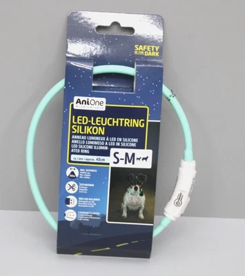 AniOne 1374106 LED-Leuchtring Silikon Candy türkis S-M ca. 45 cm NEU