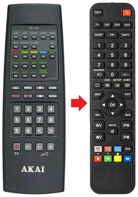 Fernbedienung geeignet für AKAI RCV9A