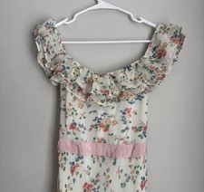 Loveshackfancy Faith Dress silk Size 8 READ