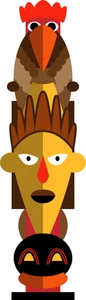 Tiki Totems Polynesian Culture Self Adhesive Vinyl Sticker