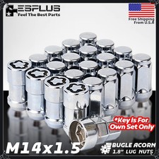 [24] Terminal de rueda cromado M14x1.5 + bloqueo de rueda apto para camioneta SUV F-150 Silverado1500