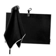 Magnetic Golf Towel with Clip - Industrial Strength Magnet for Strong Black