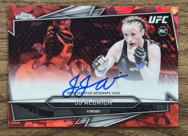 JJ Aldrich Rookie Red Sapphire Auto /5 - 2026 Topps Chrome Sapphire UFC
