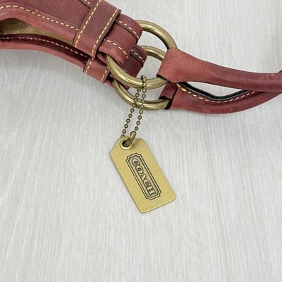 COACH Soho Burgundy Studs One Shoulder Bag Burgundy Bordeaux Used