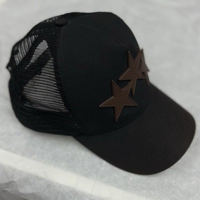 Amiri 3 Star Trucker Hat ' Black Brown ' | GOOD CONDITION! | eBay
