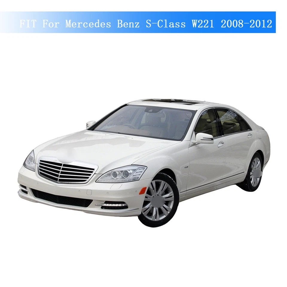 Glossy Black Chrome Delete Window Trims For Mercedes Benz S-Class W221 2008-2012 Foto 3 de 4