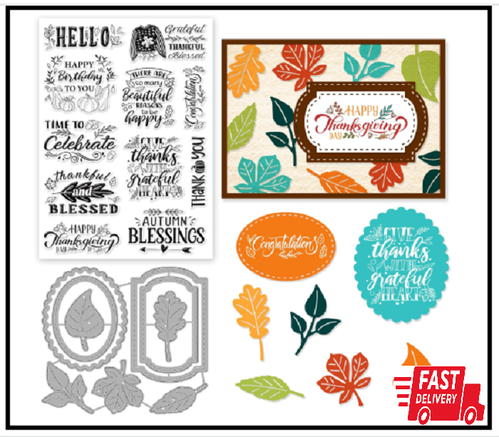 Words Clear Stamps and Dies for Card Making Blessing Words Stamp and ...
