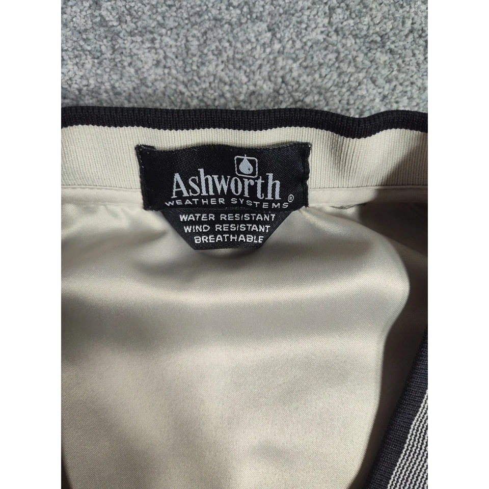 Chaqueta de golf Ashworth para hombre verde cuello en V pulóver L manga larga sistemas meteorológicos Foto 3 de 4