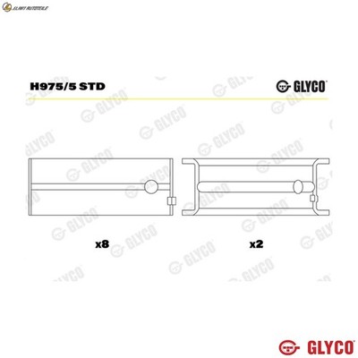 KURBELWELLENLAGER FÜR OPEL HOLDEN ASTRA F T92 16 LZ2 16 NZR X 14 NZ 14 NV GLYCO