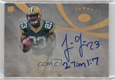 2013 Topps Five Star Futures Quotable 20/25 Johnathan Franklin Auto 4f5
