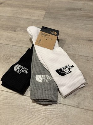 The North Face Multi Sport Cushion 3 Pack Assorted Crew Socks Men s Size MEDIUM