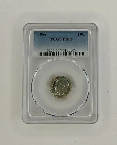 1956 PCGS PR66 Roosevelt Dime 10c US Mint Silver Coin 1956 PR66