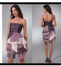 Alice + Olivia Colette Bouquet ruffles tiered mini Dress size 4 Party Going Out