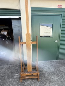 High Quality Large Artist Painters Red Beech Wood Easel Floor Stand W/Caster 91"