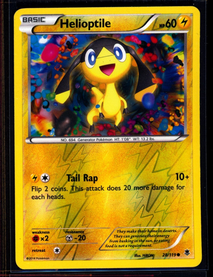 XY - Phantom Forces #28/119 Helioptile (28) Reverse Holo TCG Pokemon NM 0101#234