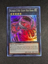 Yugioh - Number C106: Giant Red Hand DRLG-EN049 1st Edition Super Rare NM