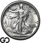 1917-S Walking Liberty Half Dollar, Reverse MM, Choice Unc++ Better Date