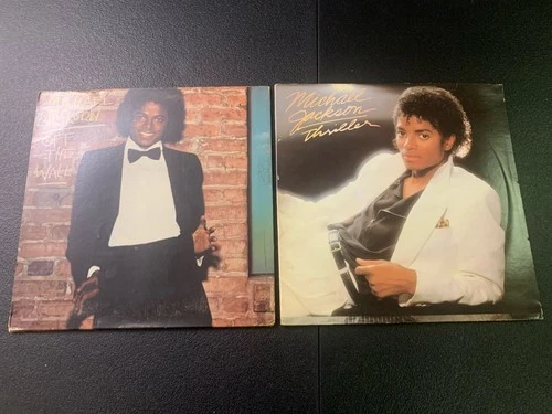 MICHAEL JACKSON 2 LP LOT - THRILLER/Off The Wall original epic vinyl albums