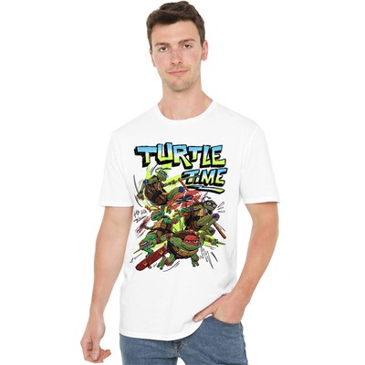 Tmnt: Mutant Mayhem Turtle Time Group T-Shirt S-5XL, weiß