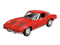 Welly 1963 Chevrolet Corvette Rot 1:24 Die Cast Metal Model Neu Im Kasten 18CM