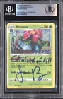 Pokemon Jason Paige signed 2022 Pokemon Go 3 Venusaur BGS Auth Auto